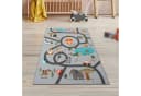 TeppichHome24 Kinderteppich Rutschfest Safari-Motiv Grau Bild 3
