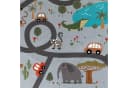 TeppichHome24 Kinderteppich Rutschfest Safari-Motiv Grau Bild 5