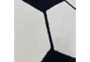 TeppichHome24 Kinderteppich Fußballteppich Rund Schwarz Weiß Bild 5