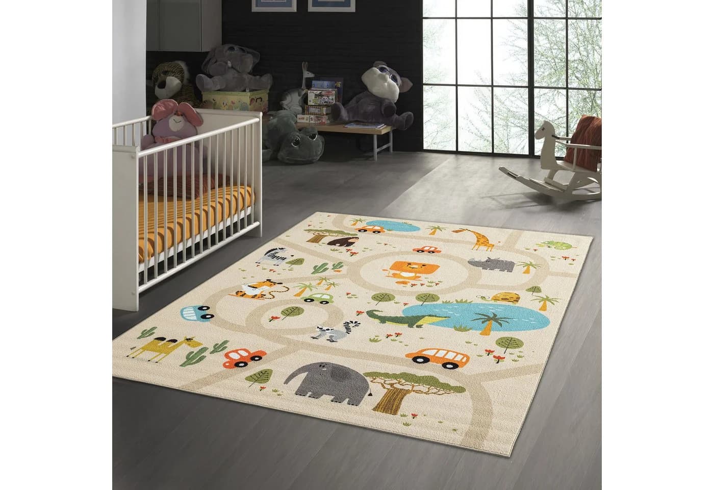 TeppichHome24 Kinderteppich Rutschfest Safari Beige - Bild 2