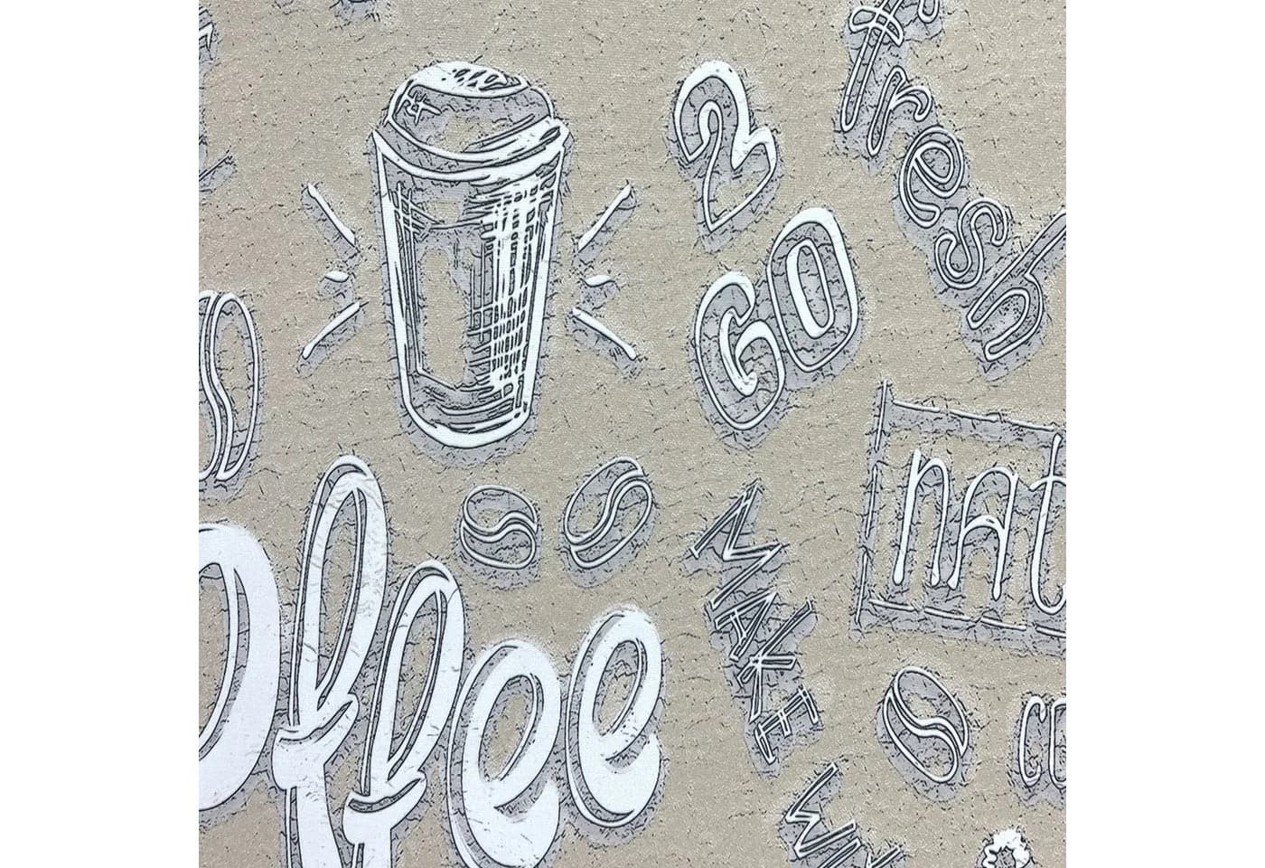 TeppichHome24 Waschbarer Küchenläufer Beige mit Coffee-Schriftzug - Bild 4