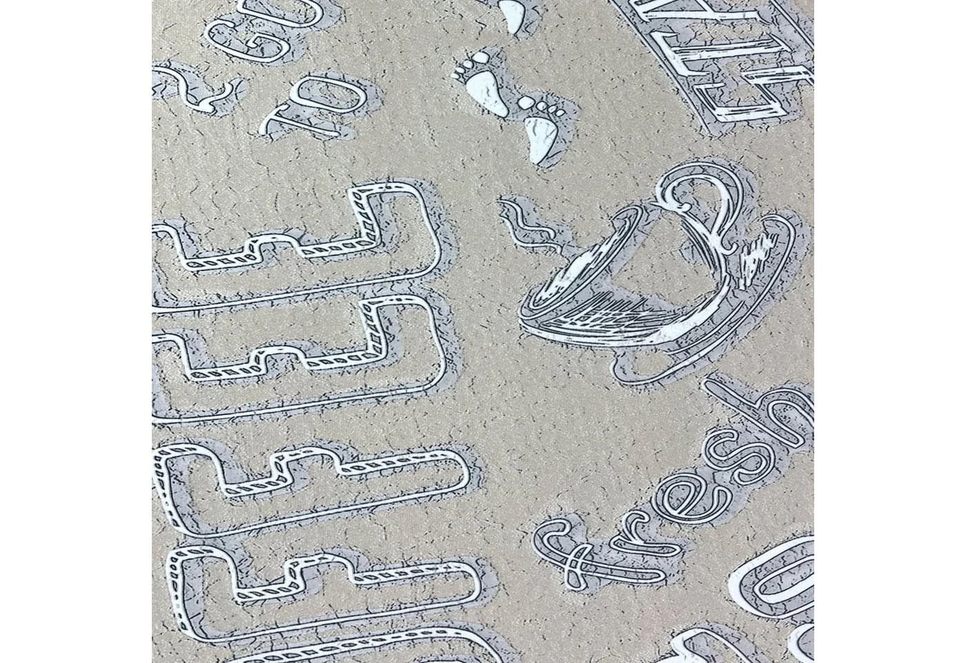TeppichHome24 Waschbarer Küchenläufer Beige mit Coffee-Schriftzug - Bild 5