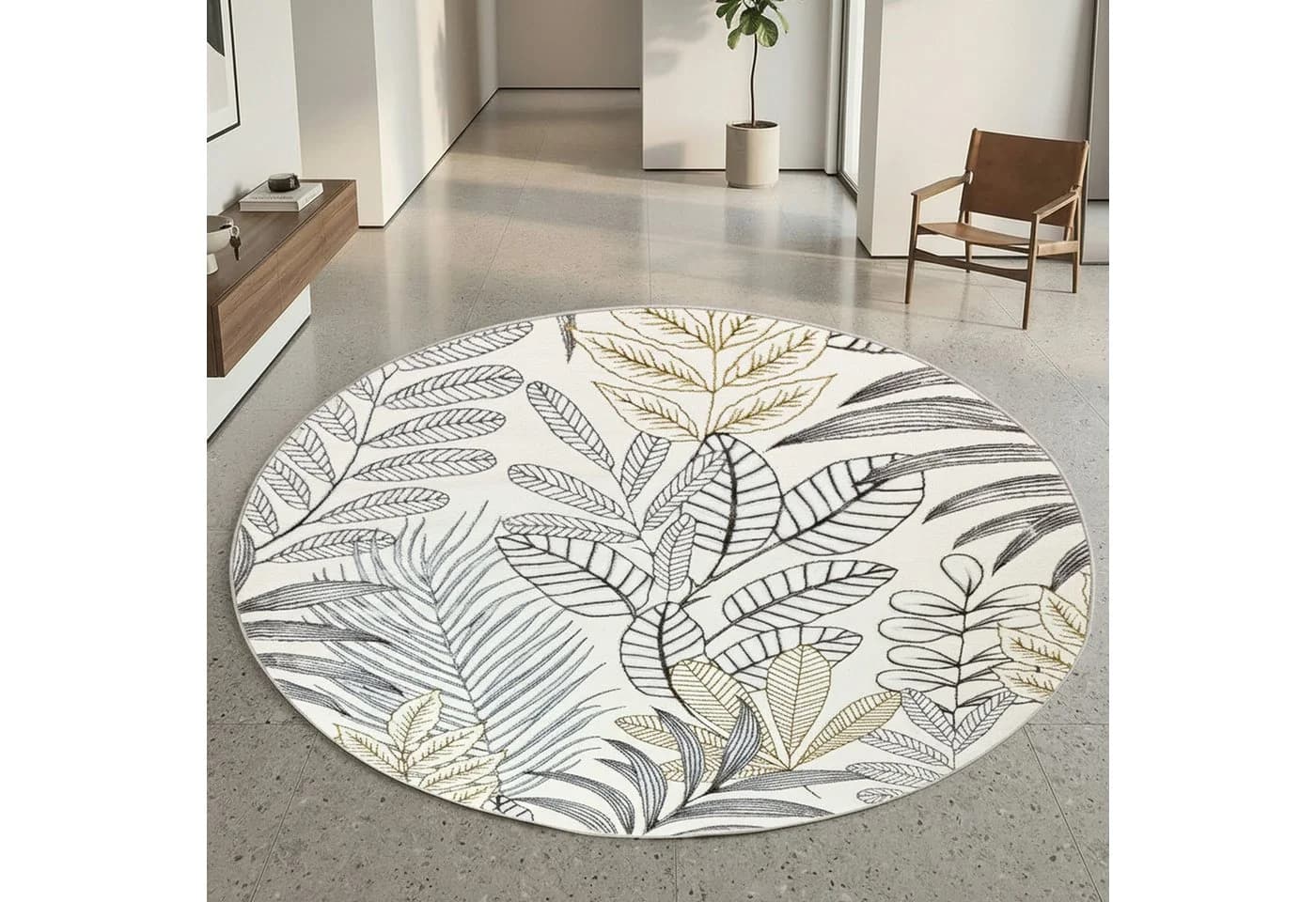 TeppichHome24 Teppich Creme Modernes Design Pflegeleicht