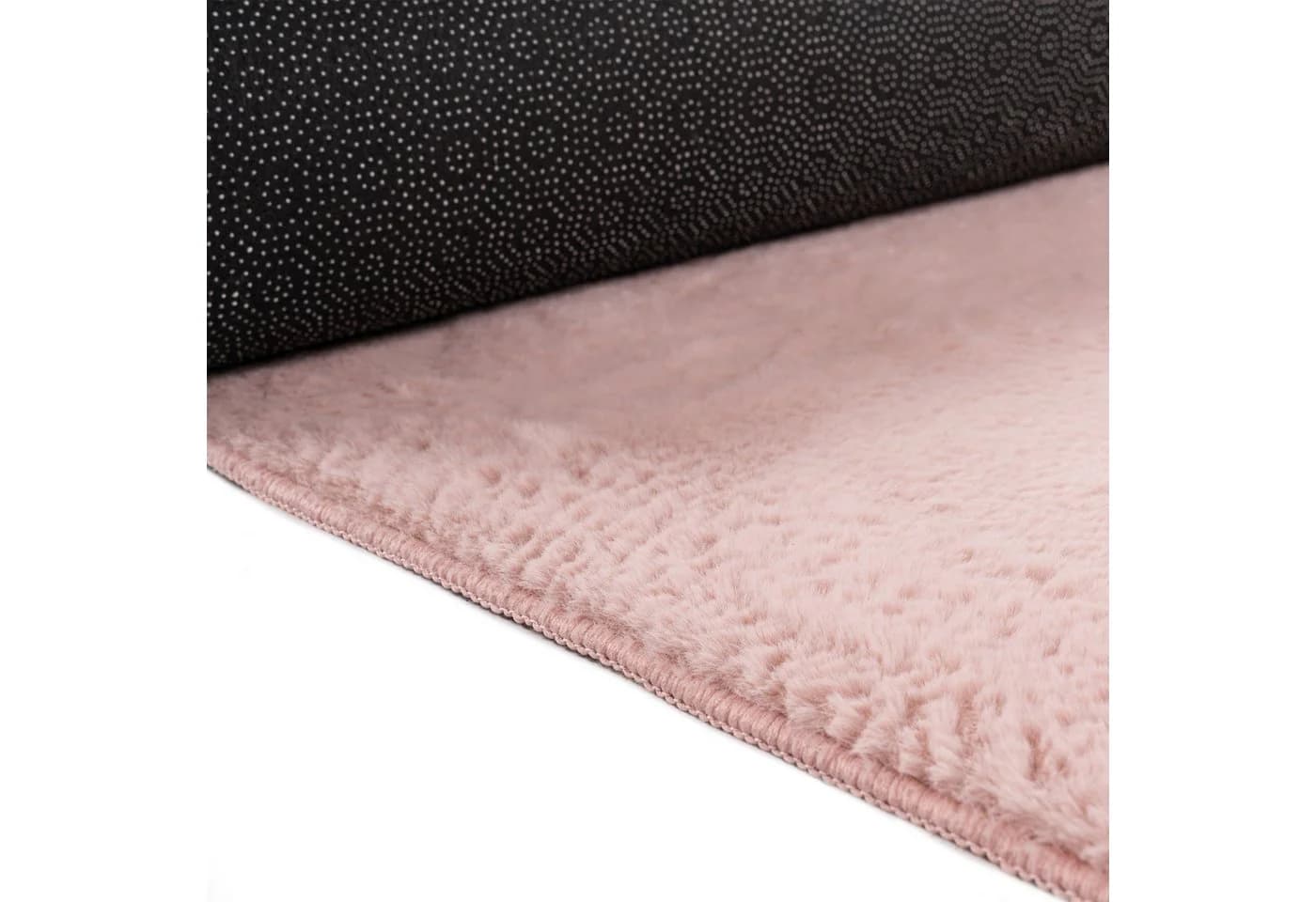 TeppichHome24 Teppich rosa rund pflegeleicht mit Hasenfell-Optik - Bild 4