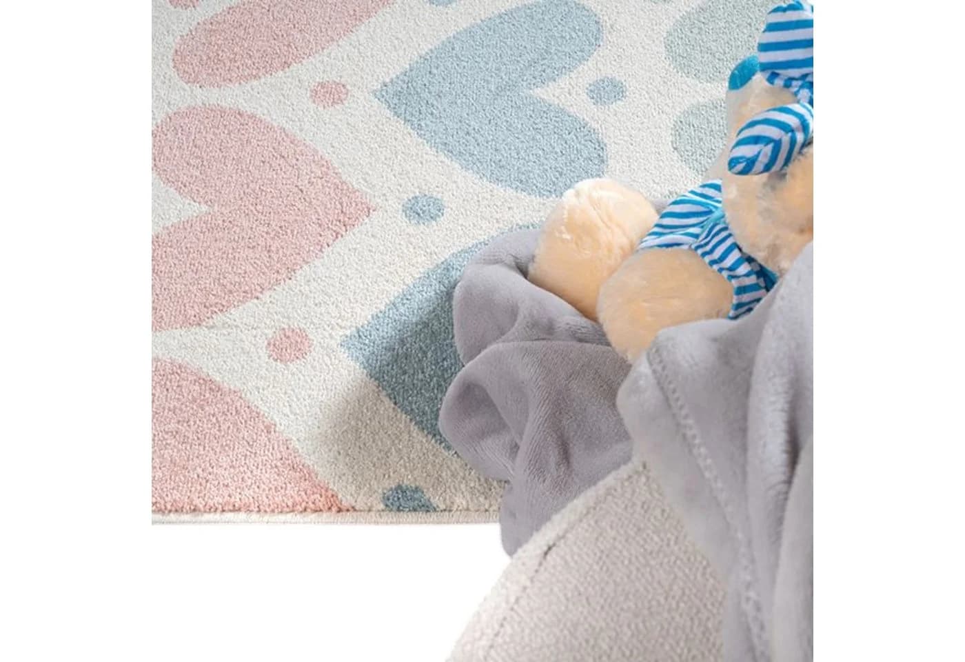 TeppichHome24 Kinderteppich mit Herzmuster Bunt - Bild 5