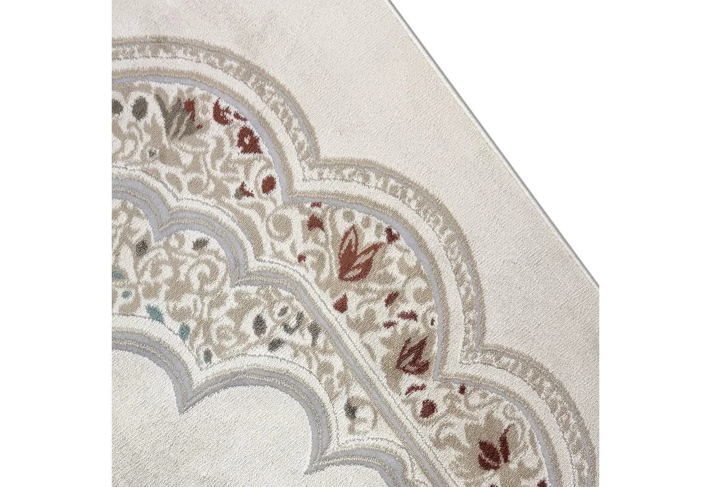 TeppichHome24 Gebetsteppich Creme Mihrab-Motiv Orientalisch - Bild 3