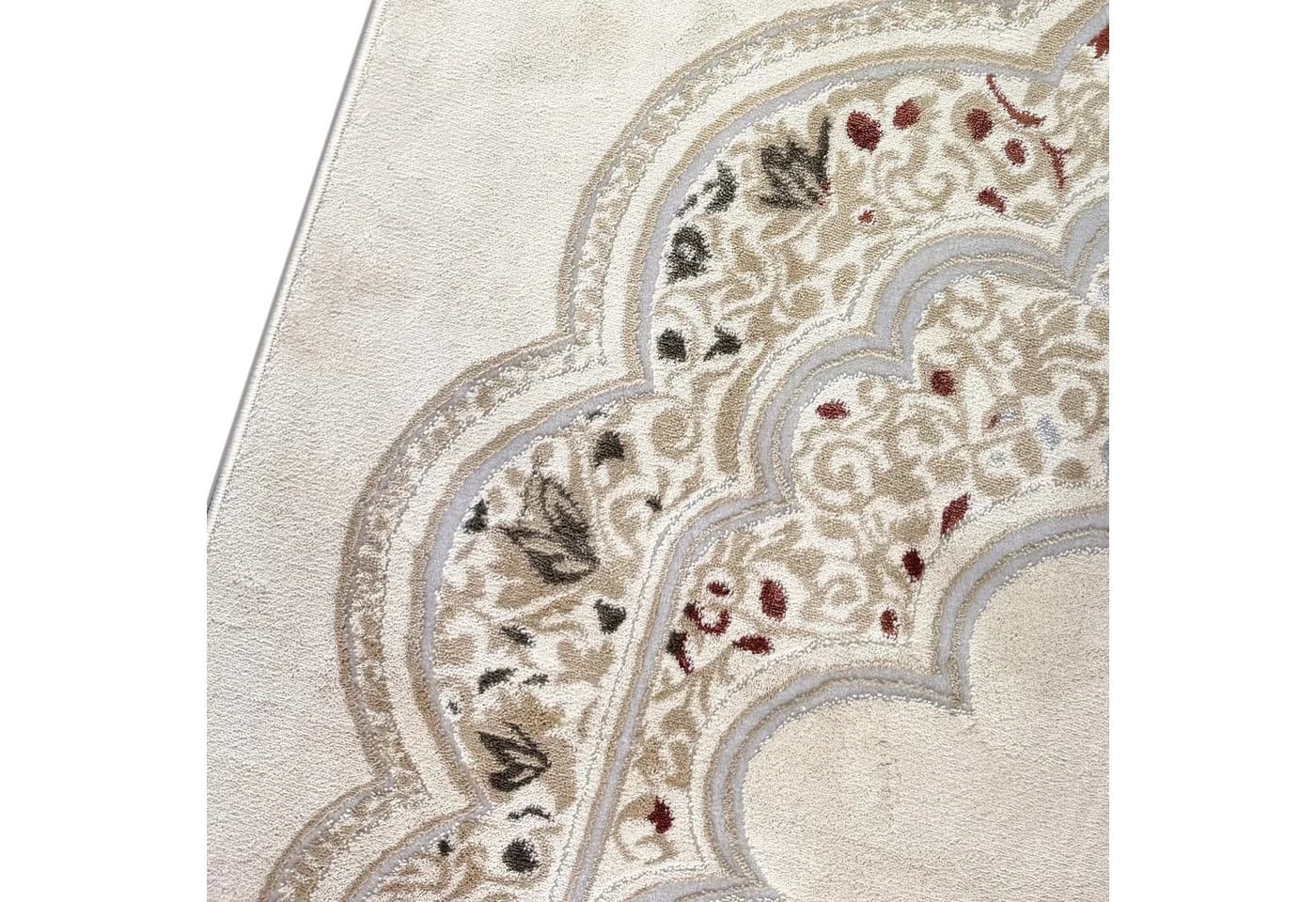 TeppichHome24 Gebetsteppich Creme Mihrab-Motiv Orientalisch - Bild 5