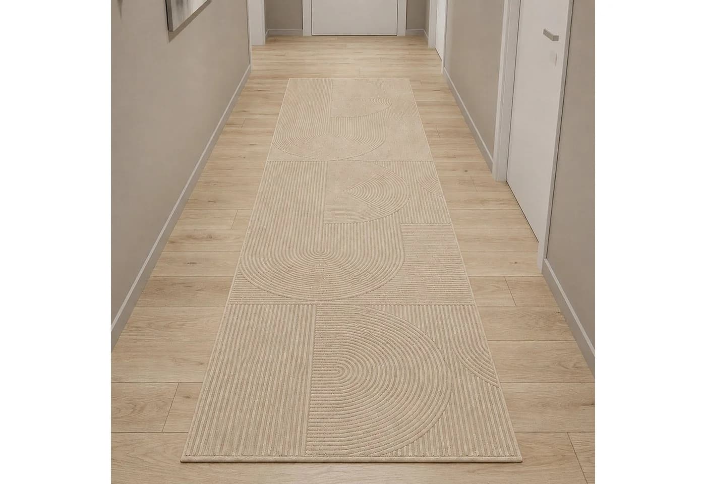 TeppichHome24 Teppich Abstraktes Linienmotiv Beige/Braun - Bild 3