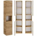 Lomadox Hochschrank LUTON-56-CRAFT Badmöbel Wotan Eiche Nb. Modern Bild 2