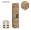 Lomadox Hochschrank LUTON-56-CRAFT Badmöbel Wotan Eiche Nb. Modern Bild 5
