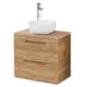 Lomadox Waschtischunterschrank LUTON-56-CRAFT Wotaneiche Modern Bild 3