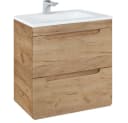 Lomadox Waschtisch LUTON-56-CRAFT 61 cm mit Keramikbecken Wotaneiche Bild 2