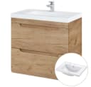 Lomadox Waschtisch LUTON-56-CRAFT 61 cm Wotan Eiche Nb. Keramikwaschbecken Bild 2