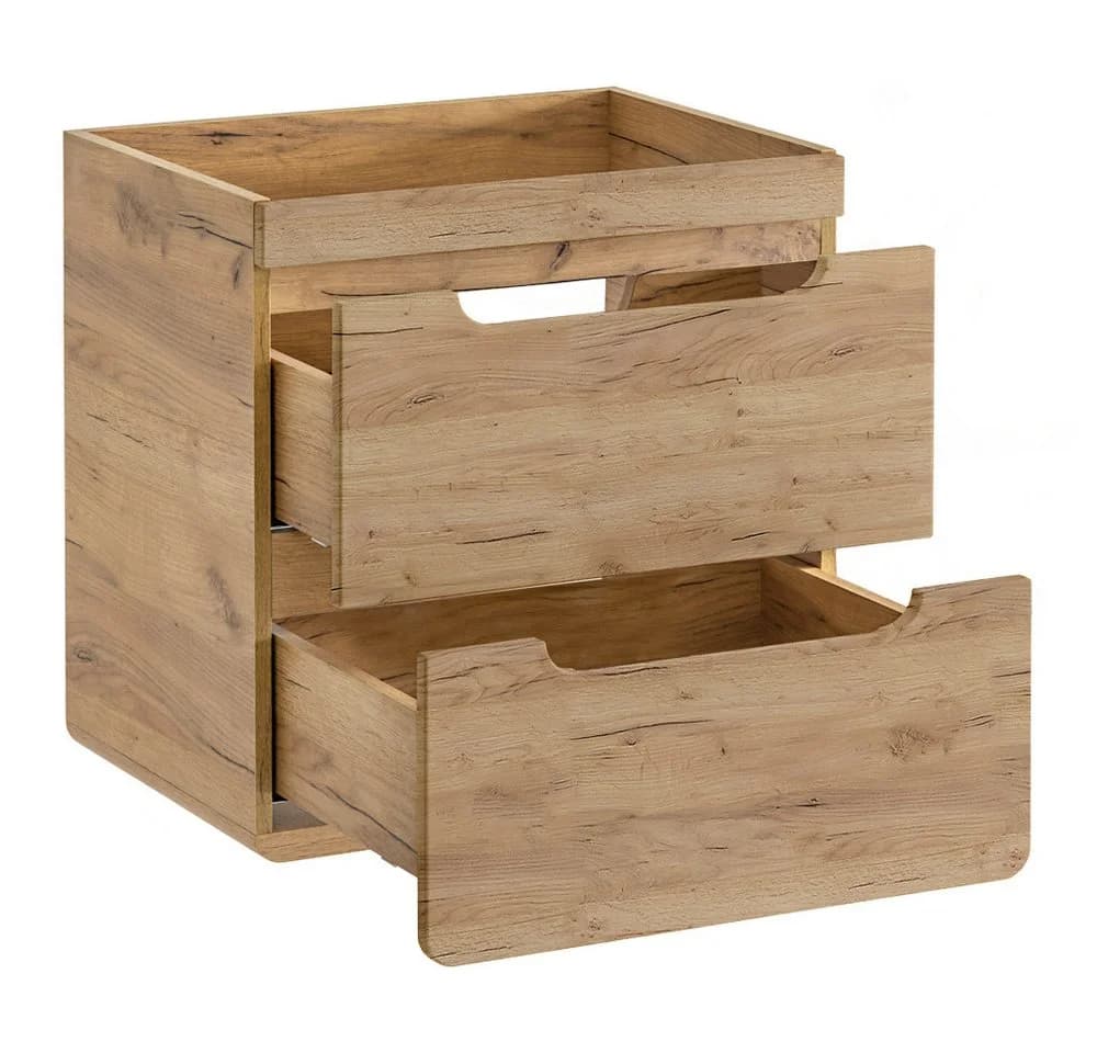 Lomadox Waschbeckenschrank LUTON 61 cm Wotaneiche Modern