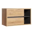 Lomadox Waschtisch DANZIG-56 Unterschrank 100 cm Shetland Eiche Graphitgrau Bild 2