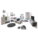 Lomadox Jugendzimmer-Set LEEDS-10 6-tlg. Sandeiche/Weiß/Blau Bild 1