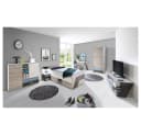 Lomadox Jugendzimmer-Set LEEDS-10 6-tlg. Sandeiche/Weiß/Blau Bild 2