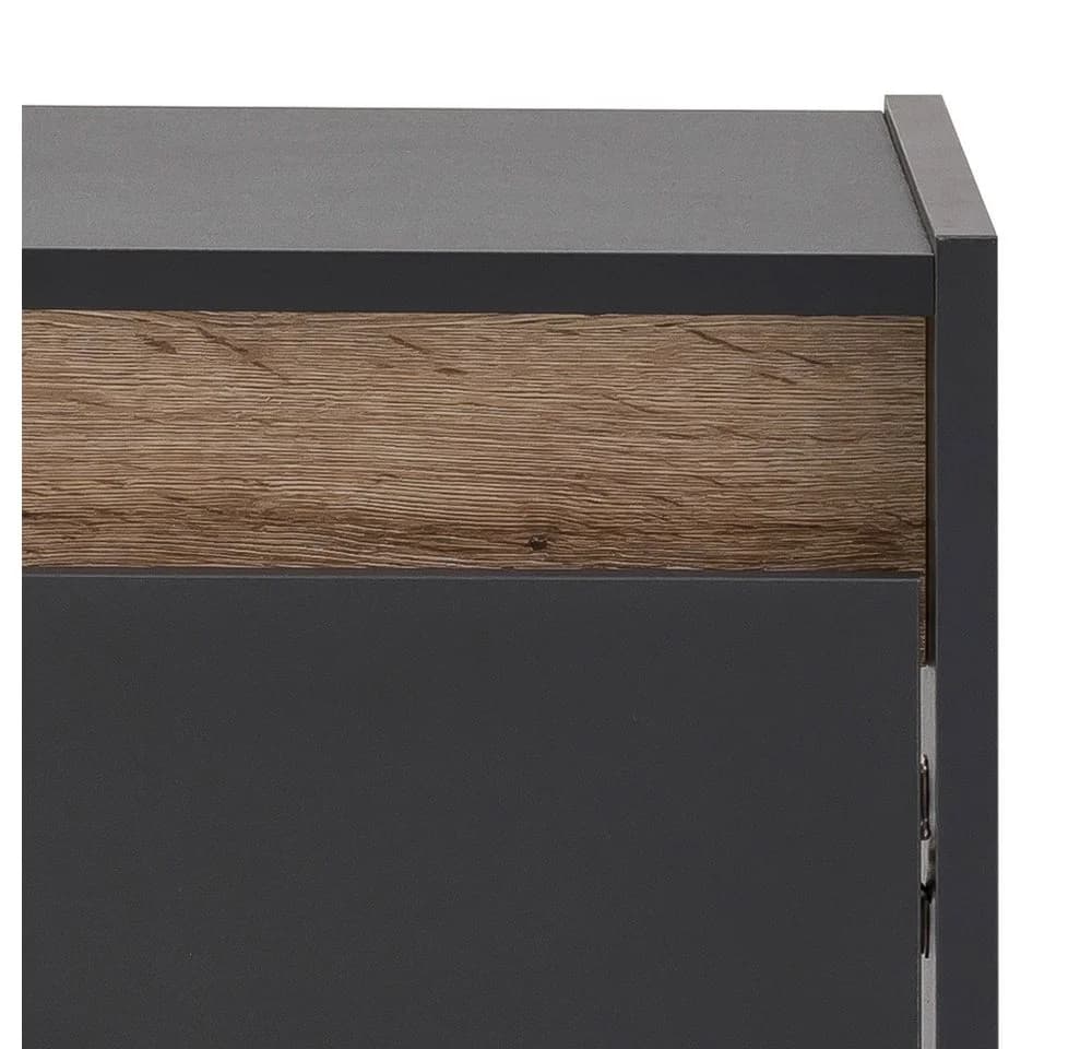 Lomadox Waschbeckenschrank Corato Anthrazit Wildeiche Nb. 41,8/54,6/33 cm