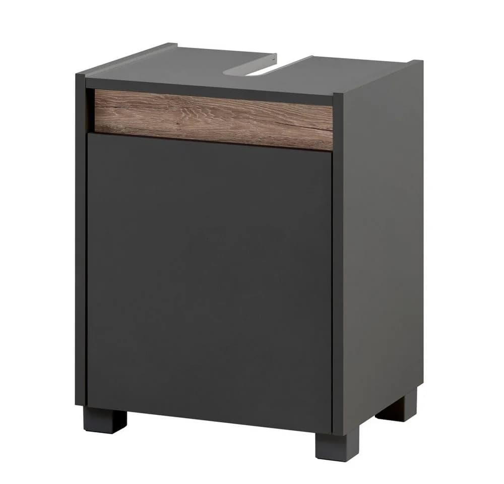 Lomadox Waschbeckenschrank Corato Anthrazit Wildeiche Nb. 41,8/54,6/33 cm - Bild 2