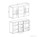 Lomadox Sideboard TURDA-83 Weiß Hochglanz Modern Bild 5