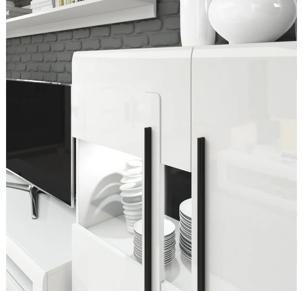Lomadox Highboard TURDA-83 Weiß mit Beleuchtung - Bild 3