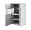 Lomadox Highboard TURDA-83 Weiß mit Beleuchtung Bild 4