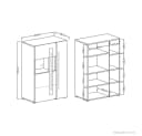 Lomadox Highboard TURDA-83 Weiß mit Beleuchtung Bild 5