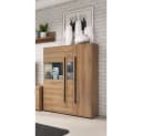 Lomadox Highboard TURDA-83 Eiche Schwarz LED Softclose Bild 1
