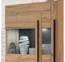 Lomadox Highboard TURDA-83 Eiche Schwarz LED Softclose Bild 4