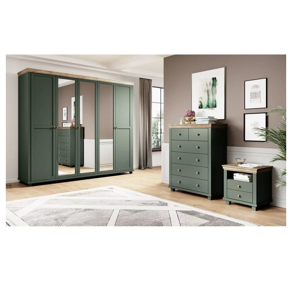 Lomadox Kommode EPSOM-83 Landhausstil Grün - Bild 5