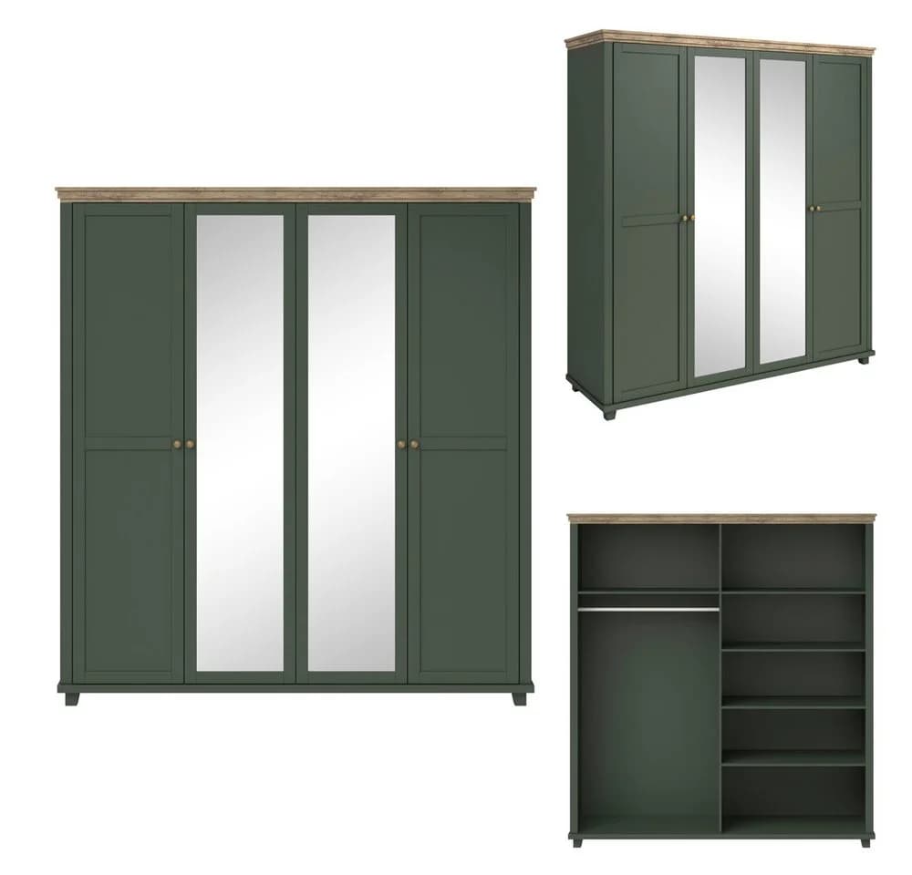 Lomadox Schlafzimmer-Set EPSOM-83 5-tlg. Grün Landhausstil - Bild 3