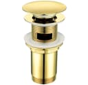 Lomadox Ablaufventil Gold Pop-Up für Waschbecken mit/ohne Überlauf Bild 2