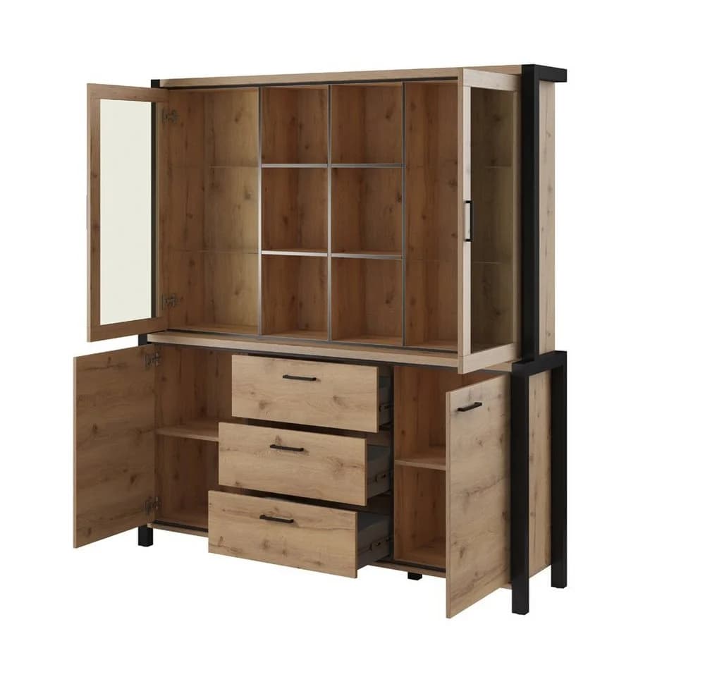 Lomadox Buffet ACCRA-83 Taurus Eiche Schwarz LED - Bild 4