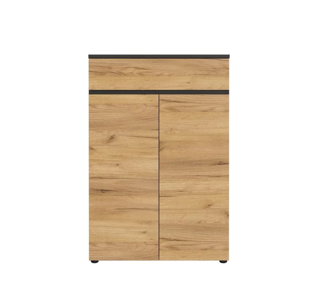 Lomadox Aktenschrank LUGANO-01 Graphit Navarra Eiche Nb. Softclose - Bild 4