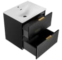 Lomadox Waschtisch ADELAIDE-56-BLACK mit Keramikbecken und Softclose Bild 4