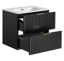 Lomadox Waschtisch ADELAIDE-56-BLACK mit Keramikbecken und Softclose Bild 5