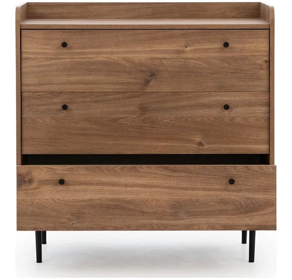 Lomadox Kommode VAREDO-132 Eiche Nb. Wohnzimmer Möbel im modernen Vintage Design