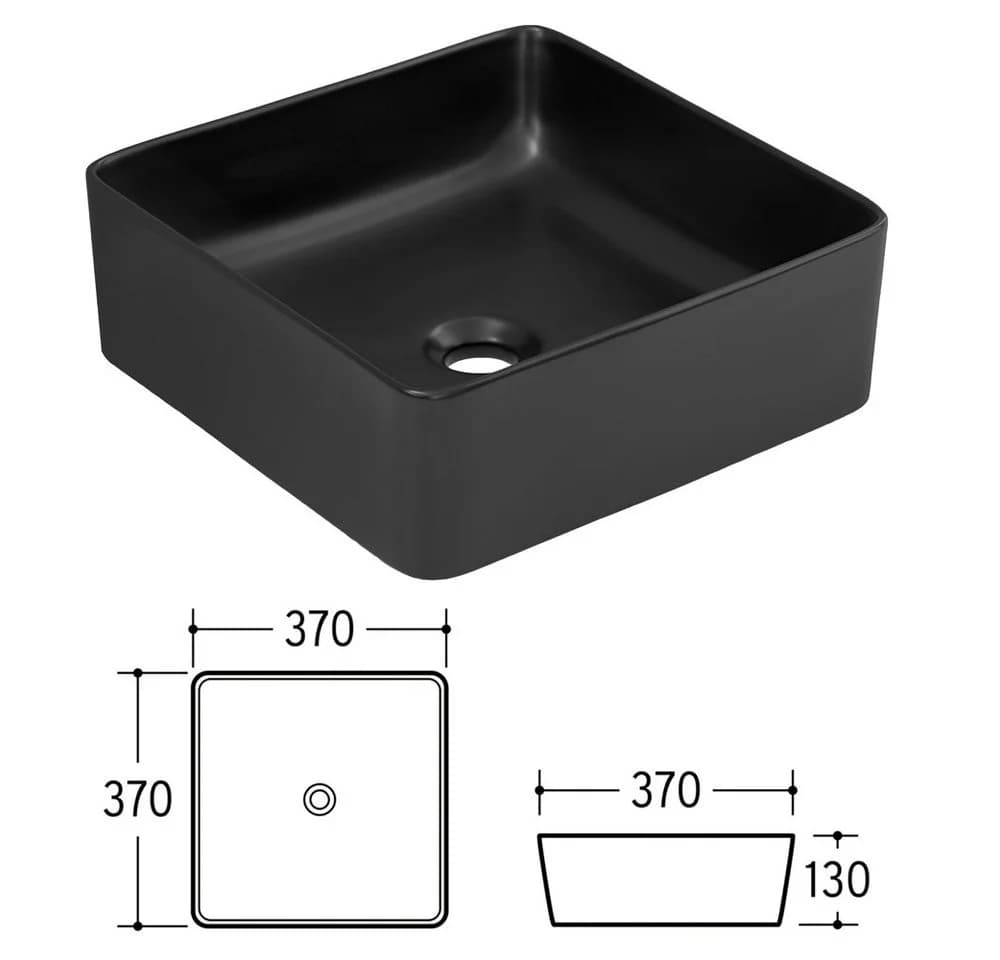Lomadox Waschtisch ADELAIDE-56-BLACK Matt Schwarz Gerillt - Bild 5