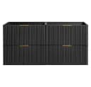 Lomadox Waschtisch ADELAIDE-56-BLACK mit 2 schwarzen Aufsatzbecken Bild 3