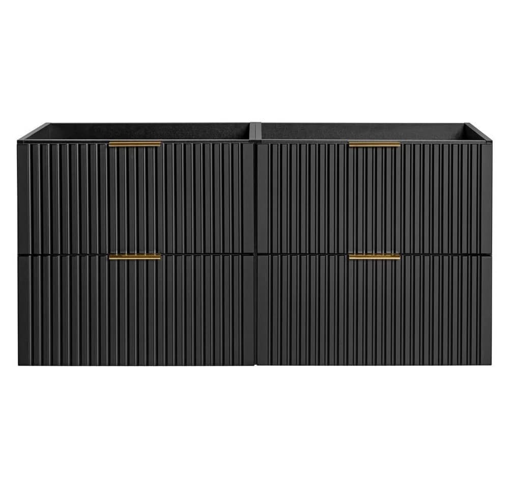 Lomadox Waschtisch ADELAIDE-56-BLACK mit 2 schwarzen Aufsatzbecken - Bild 3