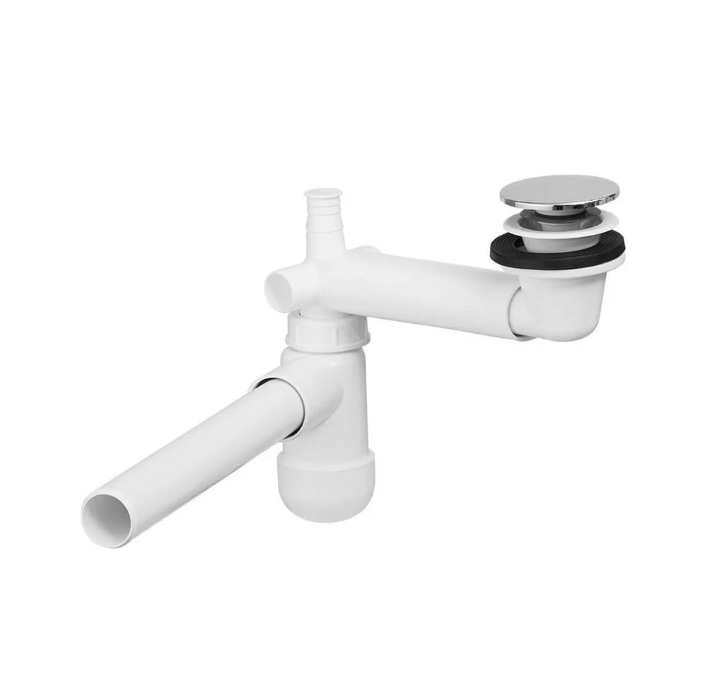 Lomadox Ablaufgarnitur SIPHON-56 Siphon für Waschbecken chromfarben - Bild 2