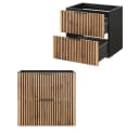 Lomadox Waschbeckenschrank XANTEN-56 Anthrazit/Eiche Softclose Bild 1