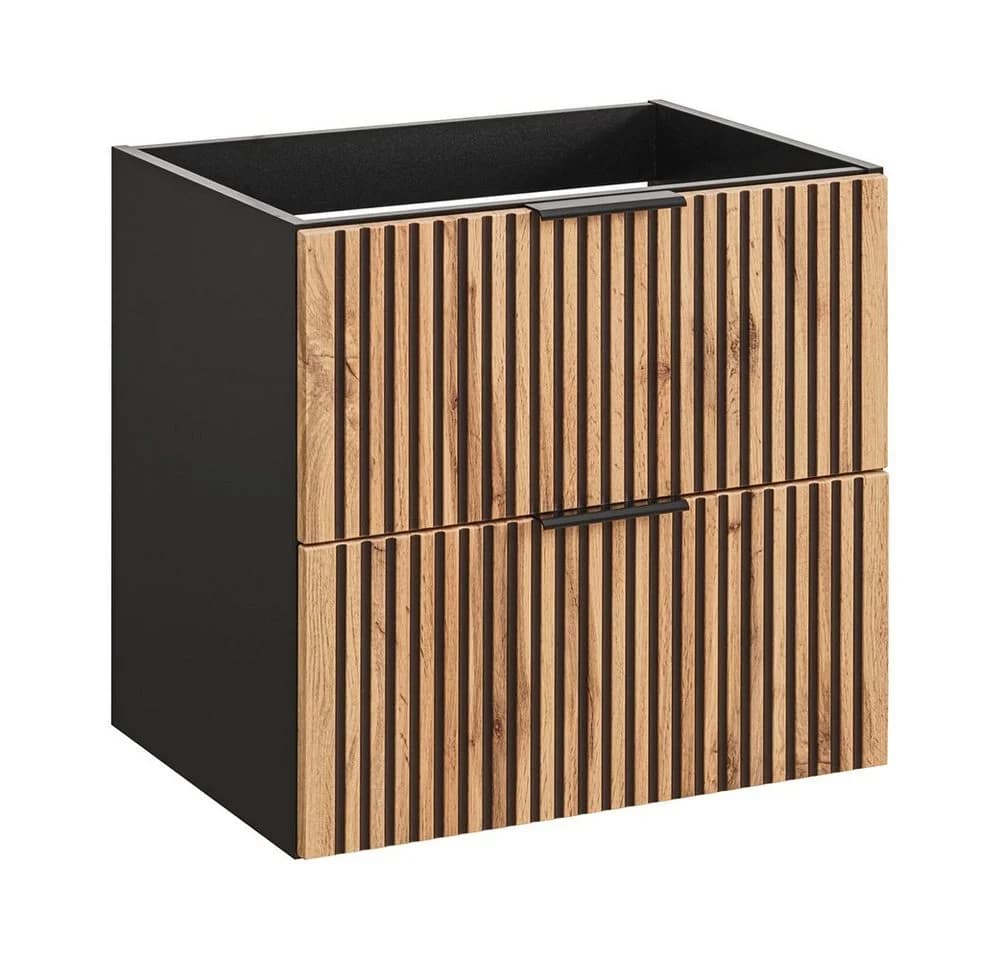 Lomadox Waschbeckenschrank XANTEN-56 Anthrazit/Eiche Softclose - Bild 2