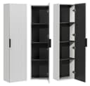 Lomadox Hochschrank ADELAIDE-56 Weiß mit Softclose und Rillenfront Bild 2