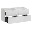 Lomadox Waschbeckenschrank ADELAIDE-56-WHITE matt weiß mit Wotaneiche Bild 3