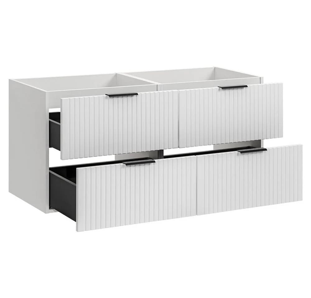 Lomadox Waschbeckenschrank ADELAIDE-56-WHITE matt weiß mit Wotaneiche - Bild 3