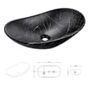 Lomadox Badmöbel-Set XANTEN-56 Anthrazit Eiche Schwarz LED Spiegel Touch Bild 5
