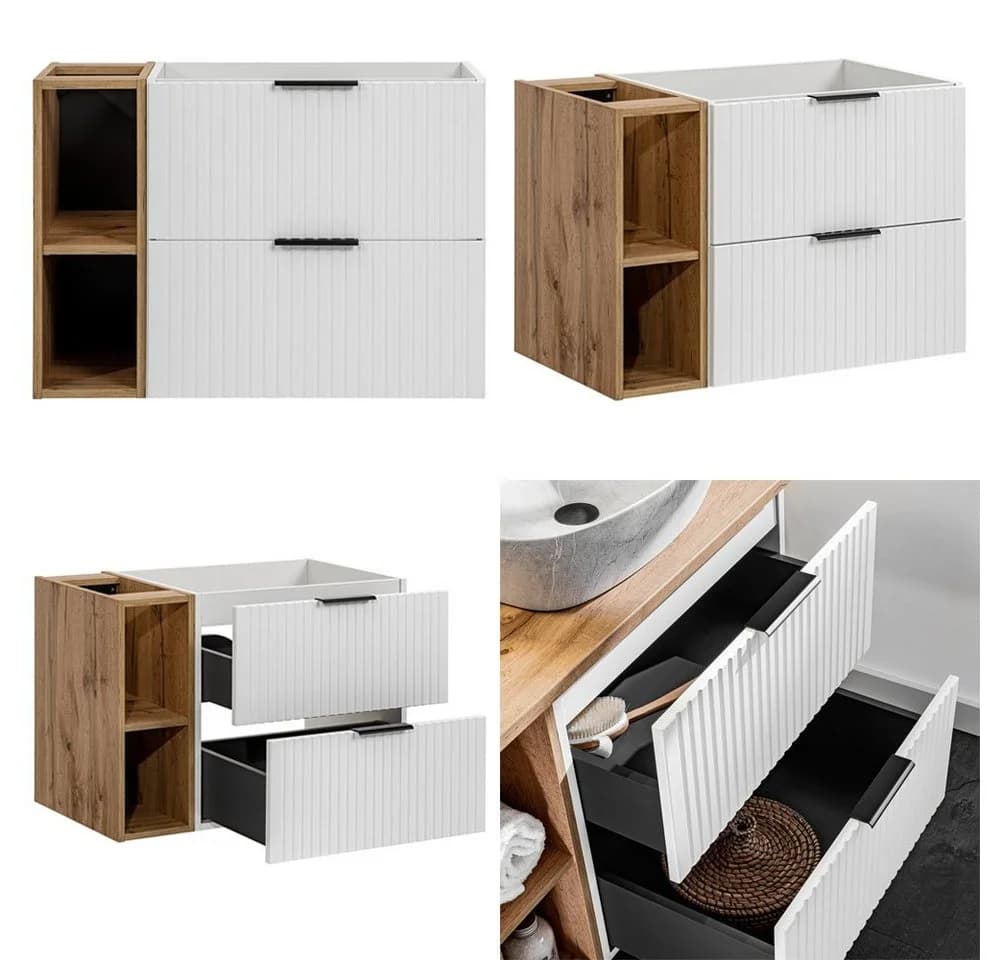 Lomadox Badmöbel-Set ADELAIDE-56-Weiß - Modernes Badezimmer-Set - Bild 5