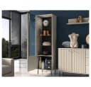 Lomadox Vitrine SALOU-131 Kaschmir Matt Gold Metall Bild 1