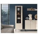 Lomadox Vitrine SALOU-131 Kaschmir Matt Gold Metall Bild 2
